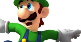 Luigi, the playful green-clad hero from Nintendo, strikes a dynamic pose with joy and adventure in his signature overalls.