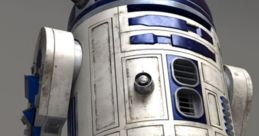 Classic R2-D2 droid design featuring blue and white colors, characteristically detailed and iconic in Star Wars universe.