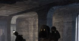 Zombie soldiers in eerie underground setting from Call of Duty: World at War - Zombie Mode on PC, ready for battle.