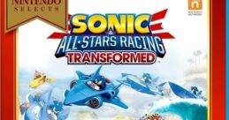 Sonic races in style on the cover of "Sonic & All-Stars Racing Transformed" for Wii U, showcasing thrilling adventure.