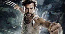 Wolverine from X-Men showcases his iconic claws in an action pose, embodying the fierce spirit of the Hyperscan series.