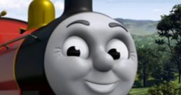 Happy smiling train character from Whistles, Bells & Horns in Thomas & Friends: Calling All Engines! for Leapster.