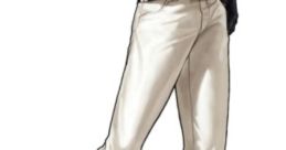 Benimaru Nikaido's stylish white pants and black shoes from King of Fighters 2000, showcasing iconic character design.