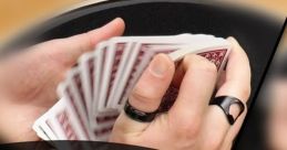 Player expertly showcases card tricks in Dribble (German) with dynamic character voices, immersing viewers in the action.