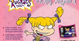 Rugrats: Totally Angelica game ad featuring Angelica Pickles, showcasing fashion and mini-games for PlayStation fans.