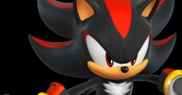 Shadow the Hedgehog in Mario & Sonic at the London 2012 Olympics, showcasing his stylish skis and fierce determination.