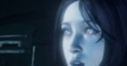 Cortana from Halo 2, expressing concern during a pivotal moment in the game's narrative with stunning character voice acting.