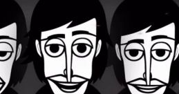 Stylized characters from Incredibox V1 - Alpha featuring playful design with a play button for mobile music creation.