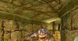 Arx Fatalis monster lurking in a dungeon, showcasing its unique design and eerie environment in the Xbox game.