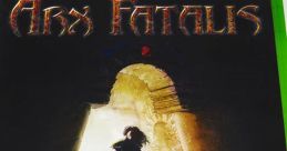 Cover art for "Arx Fatalis" on Xbox, featuring a warrior in a mysterious setting, highlighting immersive gameplay and effects.