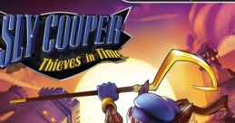 Cover art of Sly Cooper: Thieves in Time for PS Vita featuring Bentley, showcasing vibrant graphics and adventure theme.