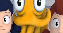 Octodad poses with his family, showcasing the quirky parenting moments from "Octodad: Dadliest Catch" in vibrant animation.