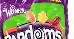 Wonka Randoms gummy candy bag featuring endless variety of colorful gummies with no artificial flavors, 10 oz.