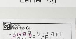 Letter G identification worksheet featuring letters, circles, and a guitar for early learning and fun activities.