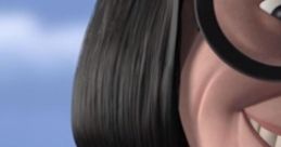 Close-up of Edna Mode from The Incredibles, showcasing her iconic hairstyle and stylish personality. Perfect for fashion fans.