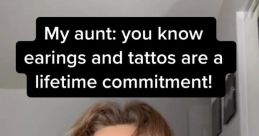 Boy contemplating his aunt's advice about piercings and tattoos as a lifelong commitment, embodying a relatable TikTok meme moment.