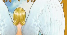 Cover of Angel Book vol.01 featuring an angelic figure with wings, set against a blue sky, emphasizing fantasy art in gaming.