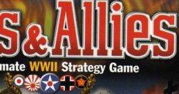 Axis & Allies WWII strategy game cover featuring iconic leaders and military imagery, CD-ROM by Hasbro Interactive.