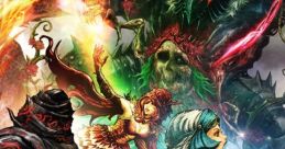 Vibrant artwork of Soul Sacrifice Delta featuring characters and mythical creatures in an epic fantasy setting.