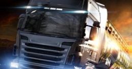 Dynamic truck driving scene featuring Euro Truck Simulator 2 with a sleek vehicle and vibrant background.