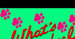 Colorful title screen of "What's Michael?" featuring playful paw prints and retro design elements from the 1980s.