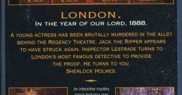 The Lost Files of Sherlock Holmes The Lost Files of Sherlock Holmes: The Case of the Serrated Scalpel.

Los archivos secretos de Sherlock Holmes: el caso del escalpelo mellado. - Video Game Music