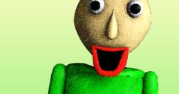 Baldi from Baldi's Basics in Education and Learning, showcasing his iconic green outfit and playful expression.