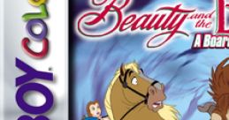 Cover art for Disney's Beauty and the Beast: A Board Game Adventure on Game Boy Color featuring Belle, the Beast, and animals.