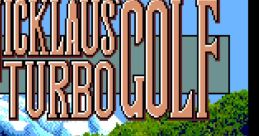 Jack Nicklaus Turbo Golf title screen featuring vibrant golf course graphics from the classic video game.