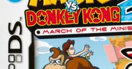 Cover art for "Mario vs. Donkey Kong 2: March of the Minis" featuring Mario, Donkey Kong, and game scenes. Fun for all ages!