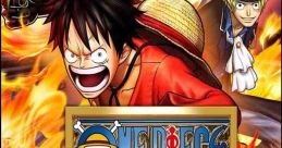 Luffy and friends in action with the vibrant cover of One Piece Pirate Warriors 3, featuring intense flames and adventure.