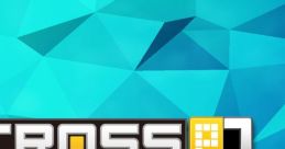 Logo of Picross e7 showcasing its vibrant blue geometric background, highlighting the puzzle game's appeal and creativity.