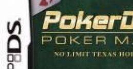 PokerDome Poker Master cover featuring No Limit Texas Hold'em, cards, chips, and a PG rating for Nintendo DS gameplay.