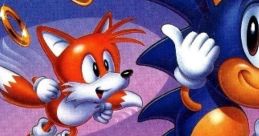 Sonic and Tails soaring with rings in a vibrant scene from the Somari Improvement Hack for Sonic the Hedgehog NES.