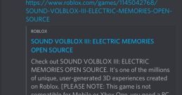 Sound Volblox IV Radiant Blue Plus (Roblox) - Video Game Music