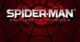 Spider-Man: Shattered Dimensions menu showcasing profile selection and game options on a web-themed background.