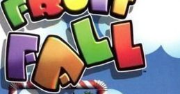 Colorful logo of Super Fruitfall Deluxe Edition featuring various fruits and playful graphics by Codemasters.