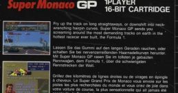 Super Monaco GP スーパーモナコGP - Video Game Video game from Super Monaco GP スーパーモナコGP for Genesis / Mega Drive.