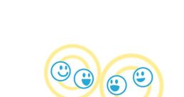 Wii Speak Channel logo featuring cheerful smiley faces, emphasizing communication in video gaming.