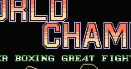 Classic pixelated boxing scene from World Champ Great Boxing - Rush Up, featuring two fighters in action. Retro gaming nostalgia.