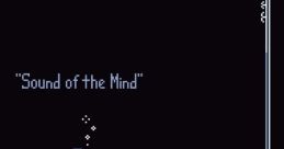 Sound of the Mind" from Unreal Life Original Soundtrack, featuring a pixel art character and elegant border design.