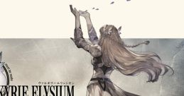 Valkyrie Elysium original soundtrack cover art, featuring a character in a flowing dress, reaching for floating petals.