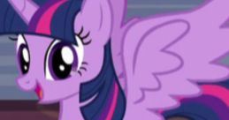 Twilight Sparkle, the magical alicorn, spreads joy with her vibrant colors and enthusiastic expression.