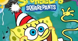 SpongeBob SquarePants celebrates with friends in an upbeat party scene, complete with music notes and festive decorations.