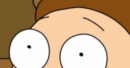 Morty Smith with wide eyes and a curious smile, showcasing his iconic design from the animated series.