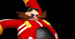 Doctor Eggman strikes a dynamic pose, showcasing his iconic red suit and mischievous grin, ready for action in a game.