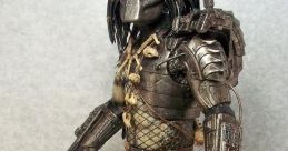 Detailed depiction of a Narin Predator figure showcasing intricate armor, weapons, and distinctive alien features.