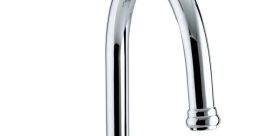 Elegant chrome kitchen tap with classic design, featuring cross handles for hot and cold water control. Perfect for modern homes.