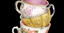 Teacup The delicate clinking of a metal spoon hitting the sides of a teacup rang out in a rhythmic pattern. The playful 