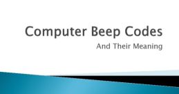 Computer-Bleep Computers are known for their bleeping and blips, which can create an immersive experience for users. The of